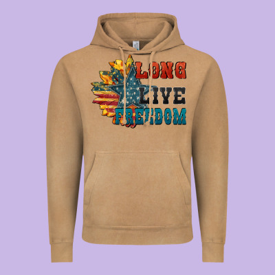 Long Live Freedom Vintage Hoodie Designed By Fadigitalartstudio
