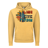 Vintage Mustard Long live freedom Vintage Hoodie - FaDigitalArtStudio