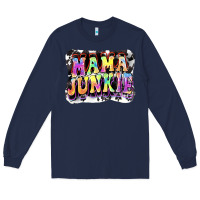 Navy Mama junkie Mother's Day Long Sleeve Tee - FaDigitalArtStudio