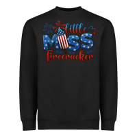 Black little miss firecracker 4th of july Heavyweight Sweatshirt - BarkalooDesign
