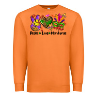 Carrot peace love  mardi gras Premium Sweatshirt - AdoDesignShop