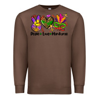 Chestnut peace love  mardi gras Premium Sweatshirt - AdoDesignShop