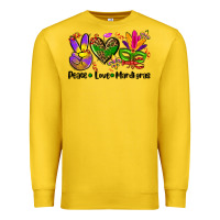 Lemon peace love  mardi gras Premium Sweatshirt - AdoDesignShop