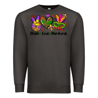 Smoke peace love  mardi gras Premium Sweatshirt - AdoDesignShop