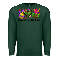Sports Green peace love  mardi gras Premium Sweatshirt - AdoDesignShop