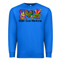 True Royal peace love  mardi gras Premium Sweatshirt - AdoDesignShop