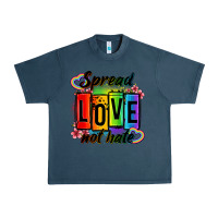 Midnight Navy spread love not hate Urban Heavy Tee - OliviaCreatesArt