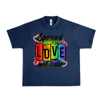 Navy spread love not hate Urban Heavy Tee - OliviaCreatesArt