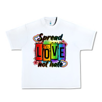 White spread love not hate Urban Heavy Tee - OliviaCreatesArt