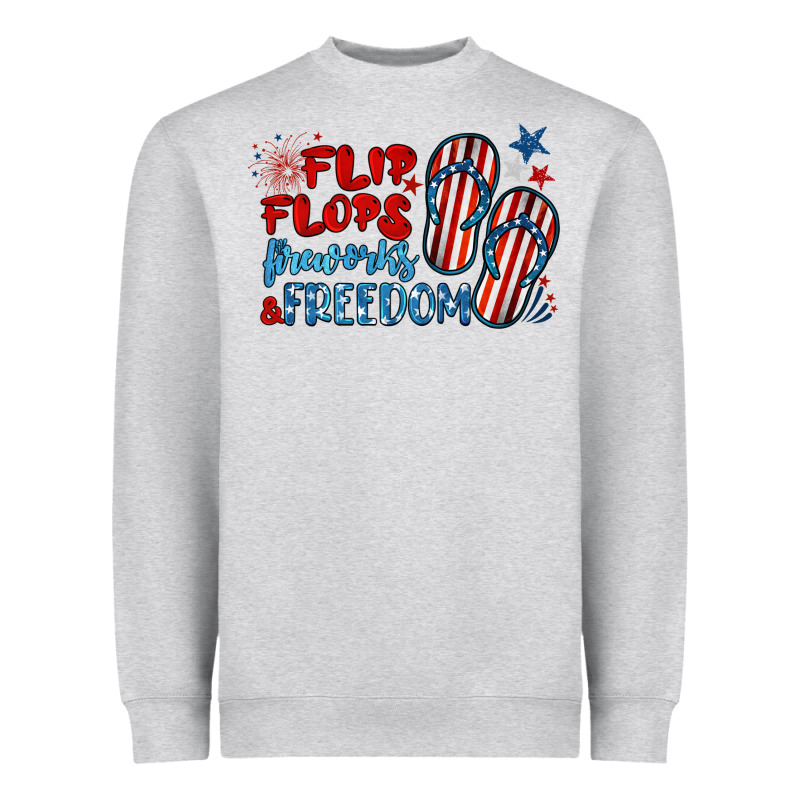 Flip Flops Fireworks & Freedom Heavyweight Sweatshirt by BarkalooDesign | Teevron