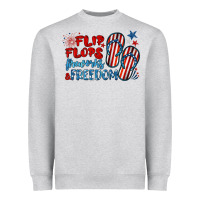 Heather Grey flip flops fireworks & freedom Heavyweight Sweatshirt - BarkalooDesign