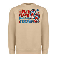 Mushroom flip flops fireworks & freedom Heavyweight Sweatshirt - BarkalooDesign