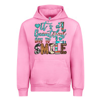 Fuchsia Pink it’s a beautiful day to smile Urban Hoodie - JahusDesignShop