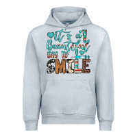 Heather Grey it’s a beautiful day to smile Urban Hoodie - JahusDesignShop