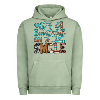 Pigment Oil Green it’s a beautiful day to smile Urban Hoodie - JahusDesignShop