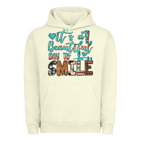 Pigment Pistachio it’s a beautiful day to smile Urban Hoodie - JahusDesignShop