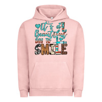 Pigment Salmon it’s a beautiful day to smile Urban Hoodie - JahusDesignShop