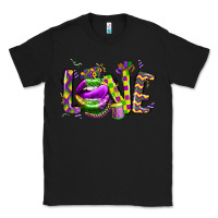 Black mardi gras love lips Classic Tee - CowGirlArtShop