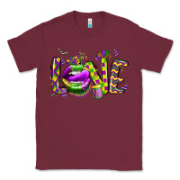 Burgundy mardi gras love lips Classic Tee - CowGirlArtShop