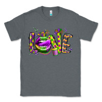 Charcoal Heather mardi gras love lips Classic Tee - CowGirlArtShop