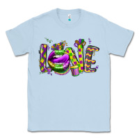 Dusty Blue mardi gras love lips Classic Tee - CowGirlArtShop