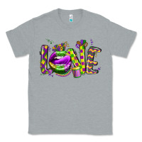 Heather Grey mardi gras love lips Classic Tee - CowGirlArtShop
