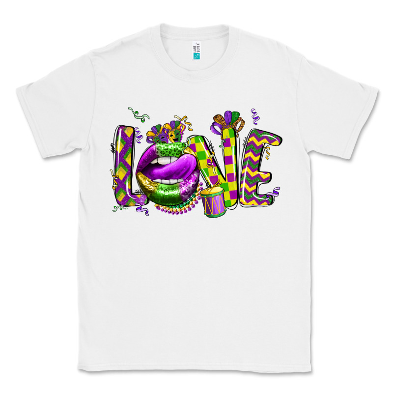 Mardi Gras Love Lips Classic Tee by CowGirlArtShop | Teevron