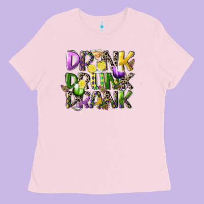 Drink Drunk Drank Ladies Tee Designed By Cowgirlartshop