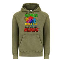 Vintage Olive The world needs all kinds of minds Vintage Hoodie - FaDigitalArtStudio
