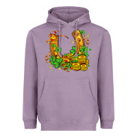 Lavender horseshoe with shamrocks and coin Heavyweight Hoodie - AdoDesignShop