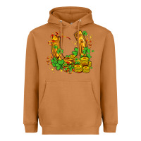 Meerkat horseshoe with shamrocks and coin Heavyweight Hoodie - AdoDesignShop