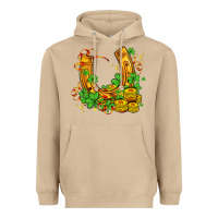 Mushroom horseshoe with shamrocks and coin Heavyweight Hoodie - AdoDesignShop
