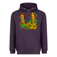 Plum horseshoe with shamrocks and coin Heavyweight Hoodie - AdoDesignShop