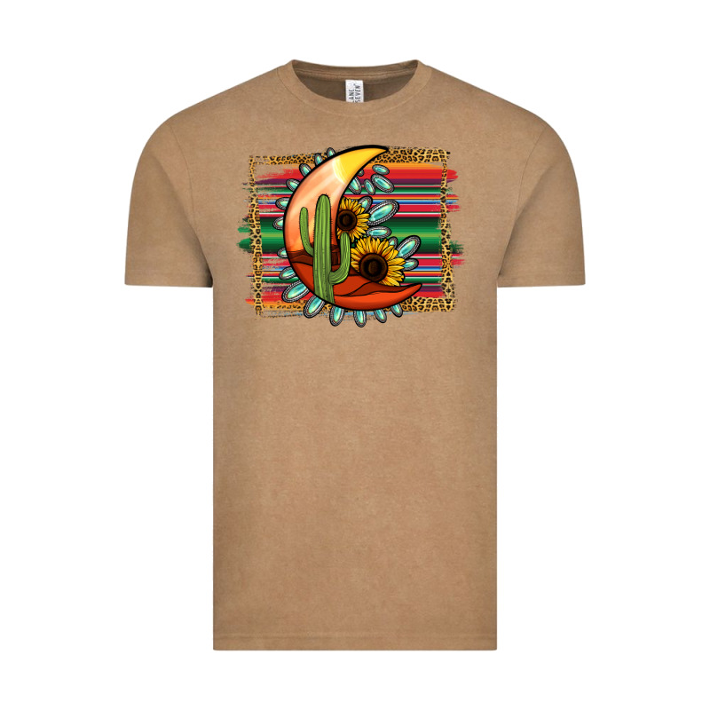 Desert Moon With Serape Background Vintage Tee by Jasminsmagicworld | Teevron