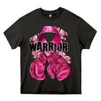 Asphalt Warrior Breast Cancer with boxing gloves Heavy Core Tee - NancyCooperArtShop