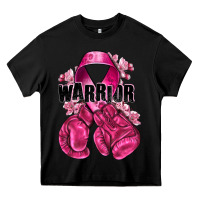Black Warrior Breast Cancer with boxing gloves Heavy Core Tee - NancyCooperArtShop