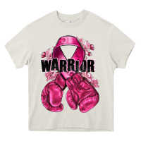 Cream Warrior Breast Cancer with boxing gloves Heavy Core Tee - NancyCooperArtShop