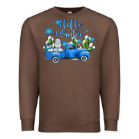 Chestnut hello winter with sniwman and  truck Premium Sweatshirt - AdoDesignShop