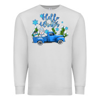 Dove Grey hello winter with sniwman and  truck Premium Sweatshirt - AdoDesignShop