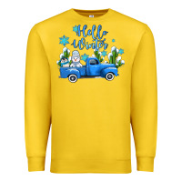 Lemon hello winter with sniwman and  truck Premium Sweatshirt - AdoDesignShop