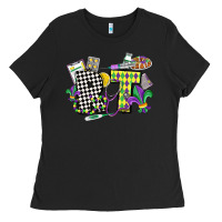 Black respiratory therapist mardi gras Ladies Tee - CowGirlArtShop