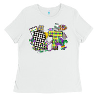 White respiratory therapist mardi gras Ladies Tee - CowGirlArtShop