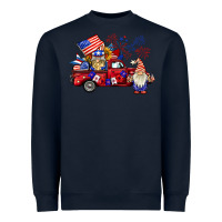 Navy american gnomies truck Heavyweight Sweatshirt - BarkalooDesign