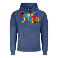 Vintage Denim Embrace differences Vintage Hoodie - FaDigitalArtStudio