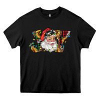 Black santa joy with sunflowers Heavy Core Tee - RanaPortraitStore