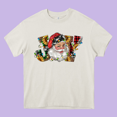 Santa Joy With Sunflowers Heavy Core Tee Designed By Ranaportraitstore