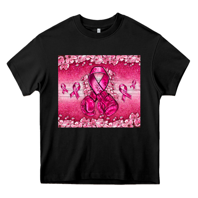 Breast Cancer With Boxing Gloves Heavy Core Tee by NancyCooperArtShop | Teevron