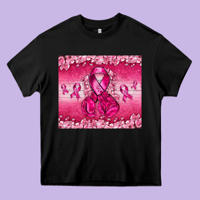 Breast Cancer With Boxing Gloves Heavy Core Tee Designed By Nancycooperartshop