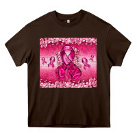 Chocolate Brown Breast Cancer with boxing gloves Heavy Core Tee - NancyCooperArtShop