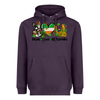 Plum peace love st patricks Heavyweight Hoodie - AdoDesignShop